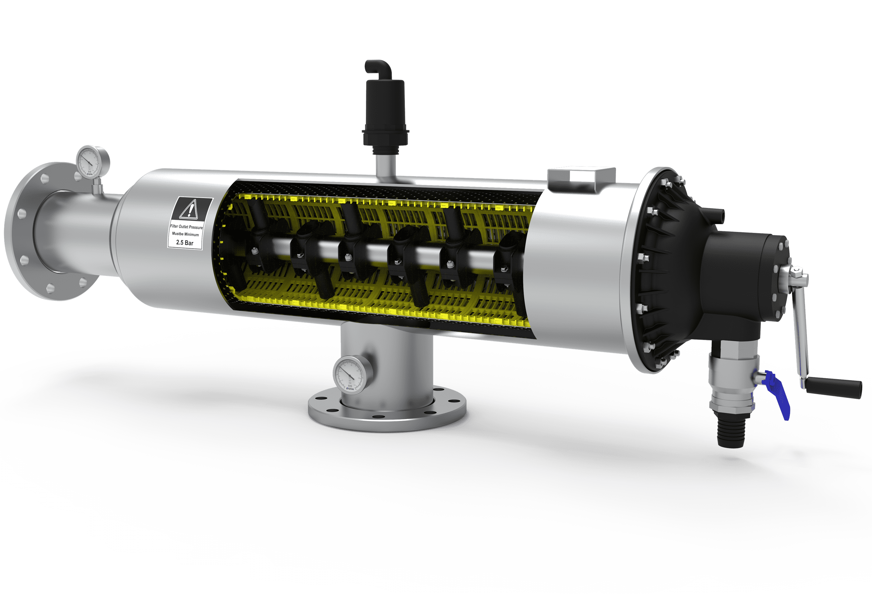 Металлический полуавтоматический сетчатый фильтр - MF - Aytok