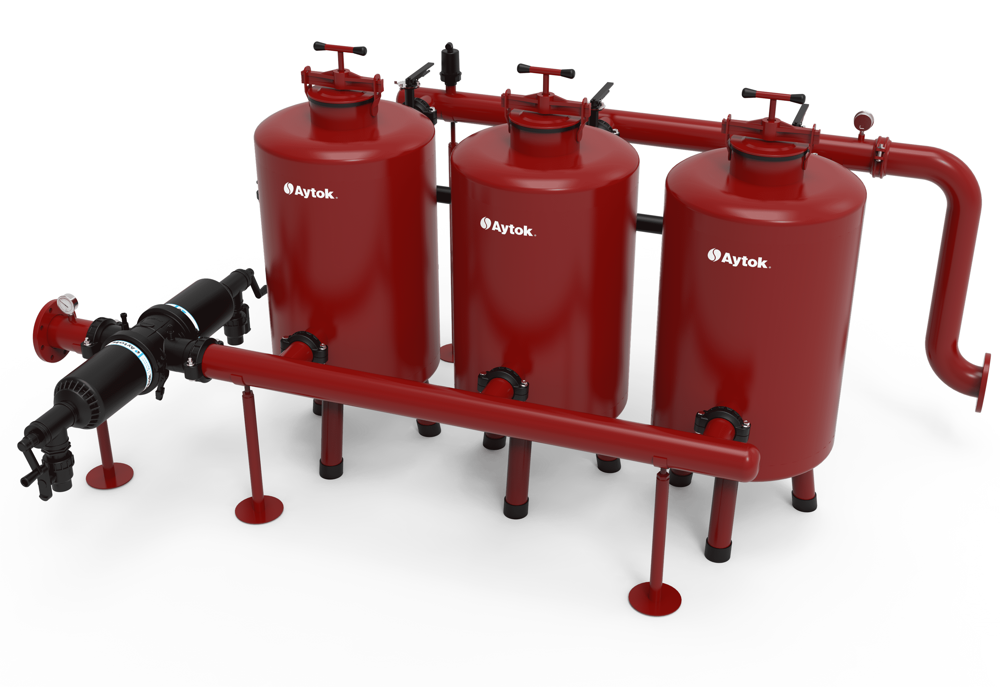 Manual Sand Media Filter Systems With Plastic Vacum Filters