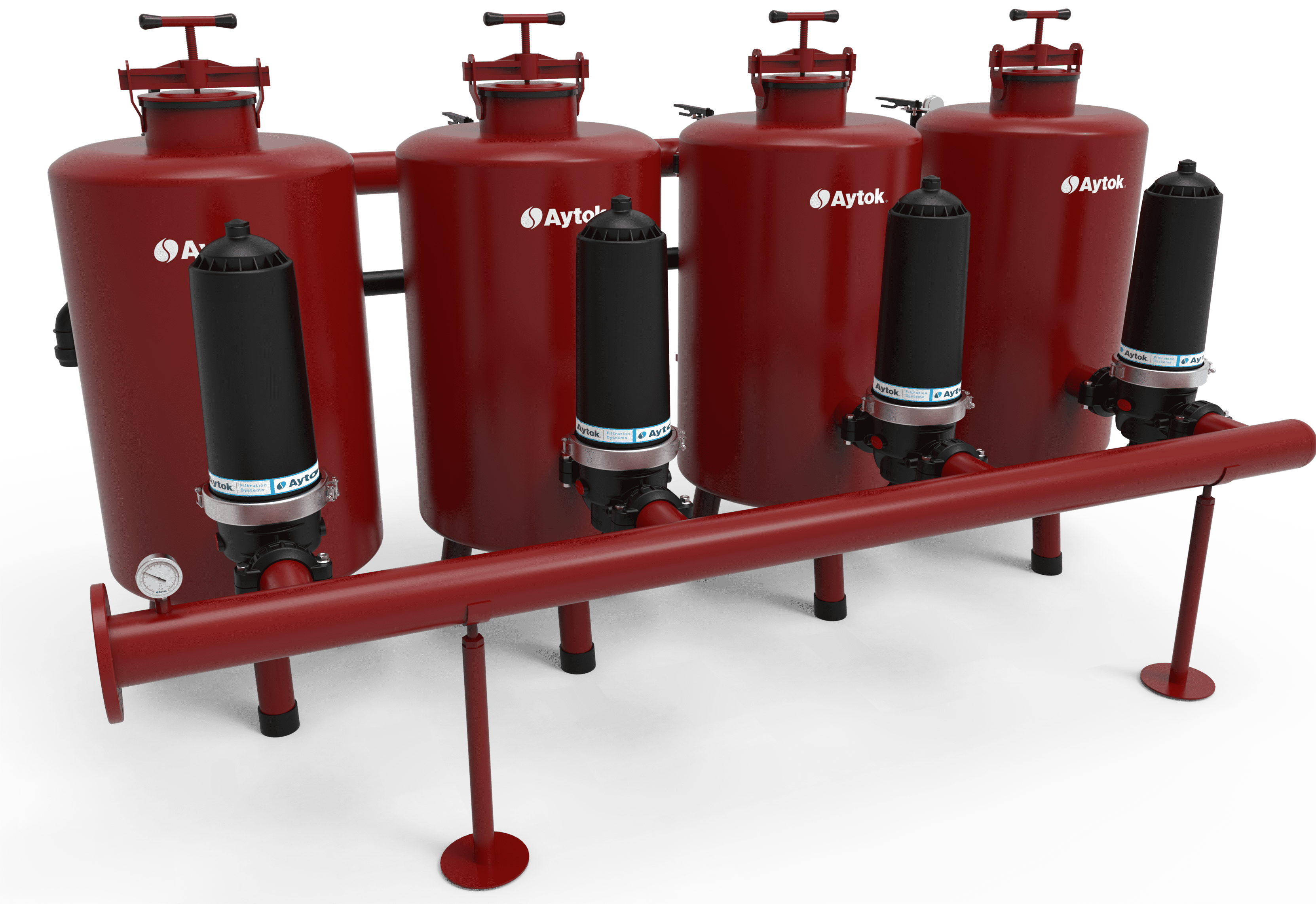 Manual Sand Media Filter Systems With Plastic Disc Filters