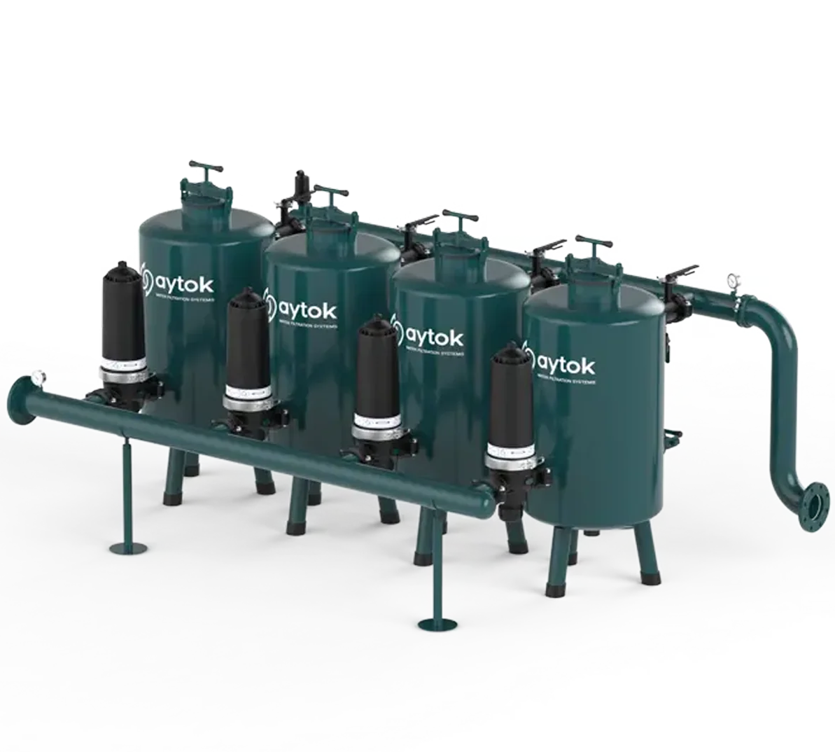 Manual Sand Media Filter System with Plastic Disc Filters