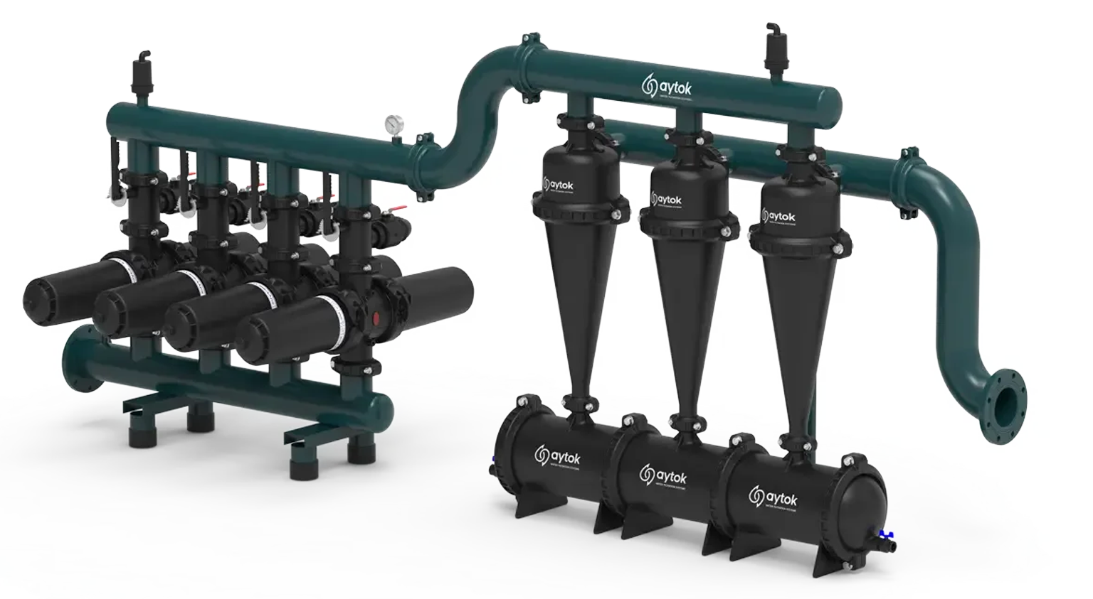 Hidrosiklonlu Plastik Manuel Çift Diskli Filtre Sistemleri