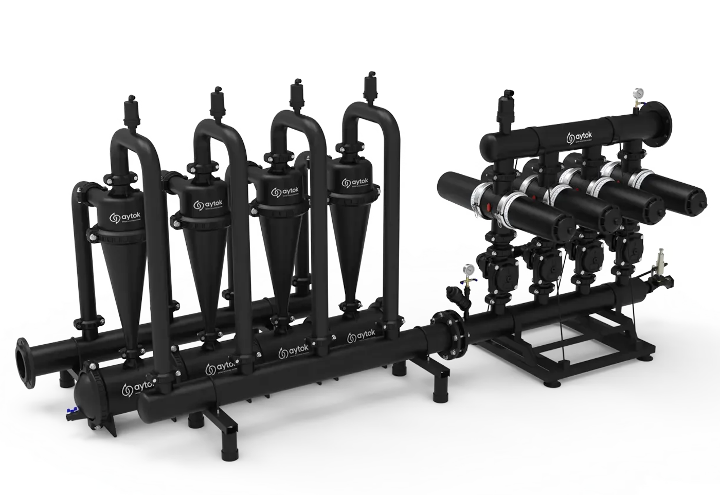 Double Plastic Automatic Disc Filter System with Hydrocyclone