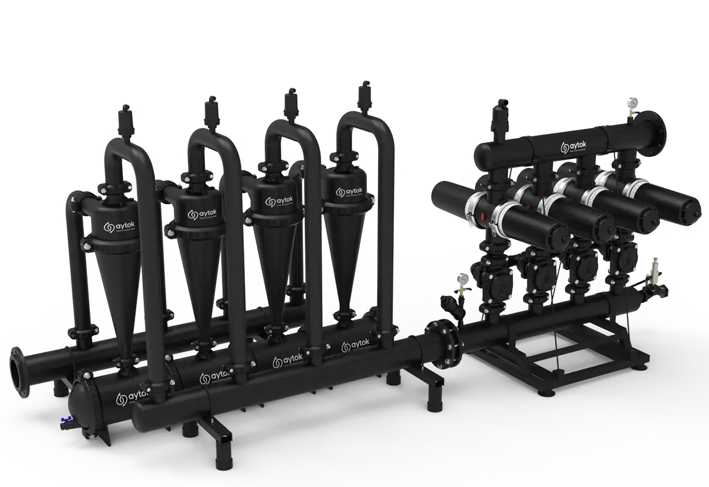 Hidrosiklonlu Çiftli Plastik Otomatik Disk Filtre Sistemleri